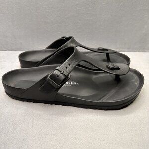 Birkenstock Gizeh EVA Womens Size 9 Sandals All Black Classic Toe Post Flip Flop